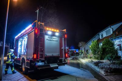 Pluederhausen: Waeschetrockner brennt im Keller eines Einfamilienhauses